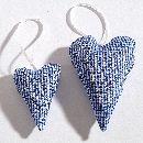 Herz-Kissen BLAU 95745 Hänger, 5x8cm