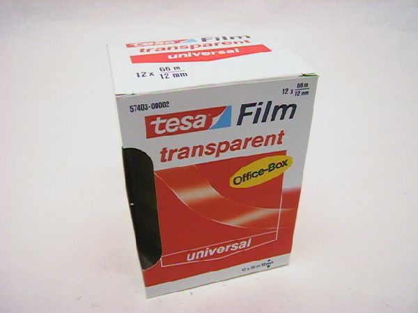 Klebefilm transparent 66m transparent 115140 Tesa 12mm 66mtr