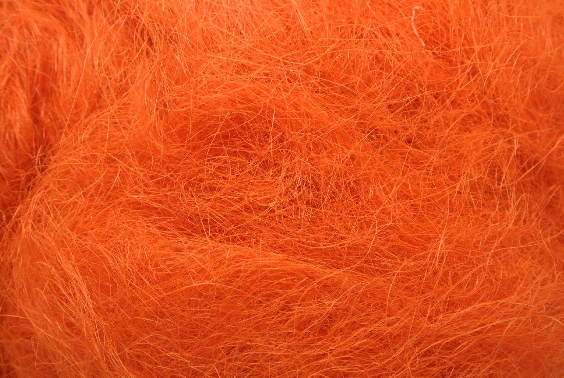 Sisal Watte, Flachshaar ORANGE 08/P Poly 500 gr.