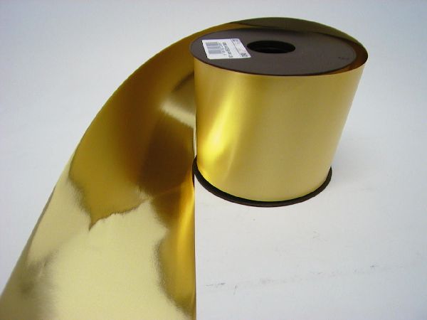 Kräuselband metallic, Ziehband GOLD 02 Geschenkband 100mm 50 Meter