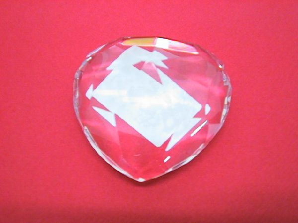 Glas-Diamant KLAR 8x5,5cm Herz