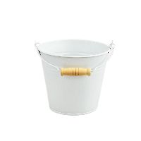 Eimer Metall / Metalleimer WEISS 39 011 Ø13xH11,5cm  ØBoden=9cm