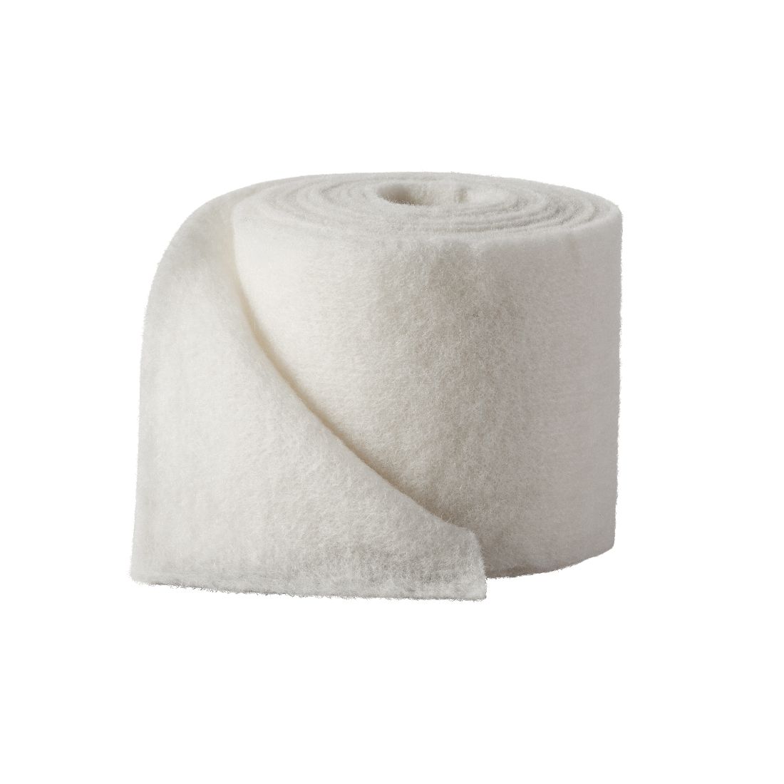 Wollvlies, Heavy Vlies WEISS 01 Topfband 150 mm 5 Meter