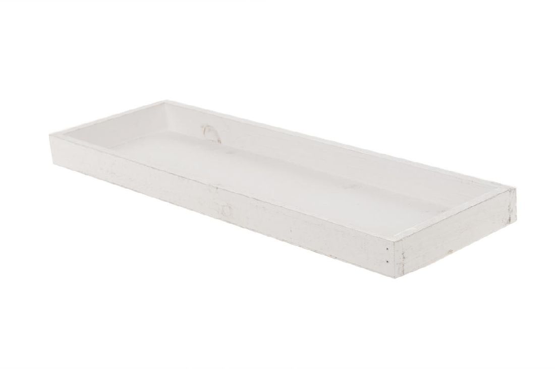 Dekotablett / Holztablett WEISS-VINTAGE 40x14x3cm