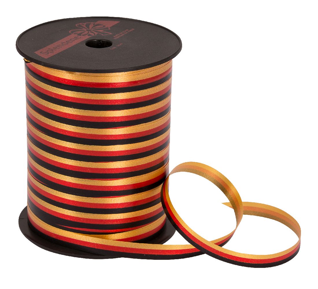 Polyband / Geschenkband Nationalband schwarz-rot-gold 10mm 200Meter Ziehband