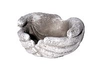 Zement Hände zum Bepflanzen GRAU 862500027 14x14x8cm