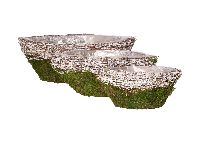 Pflanzkorb Moos Schiffchen S/3 grün-weiß 37x16xH14cm 45556 21x11xH10cm + 31x13xH12cm +